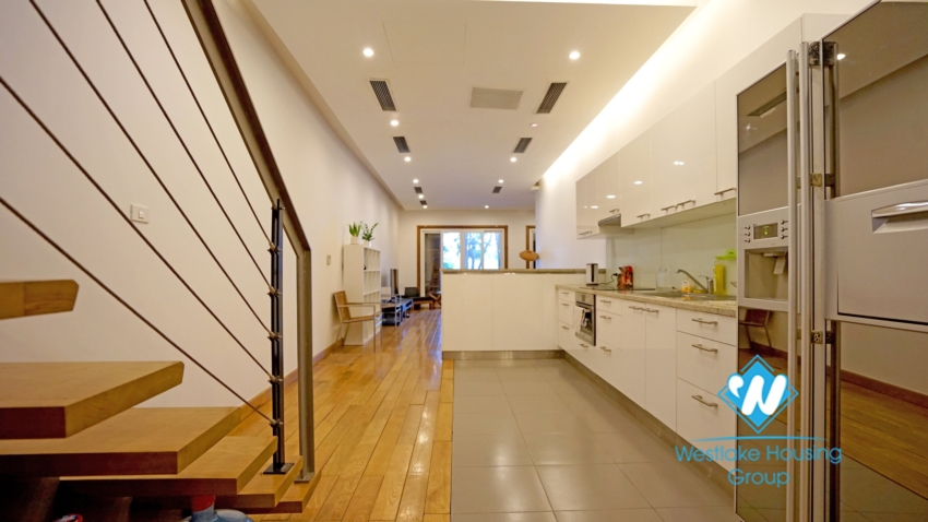 Two bedroom duplex apartment for rent with Hoan Kiem lake view